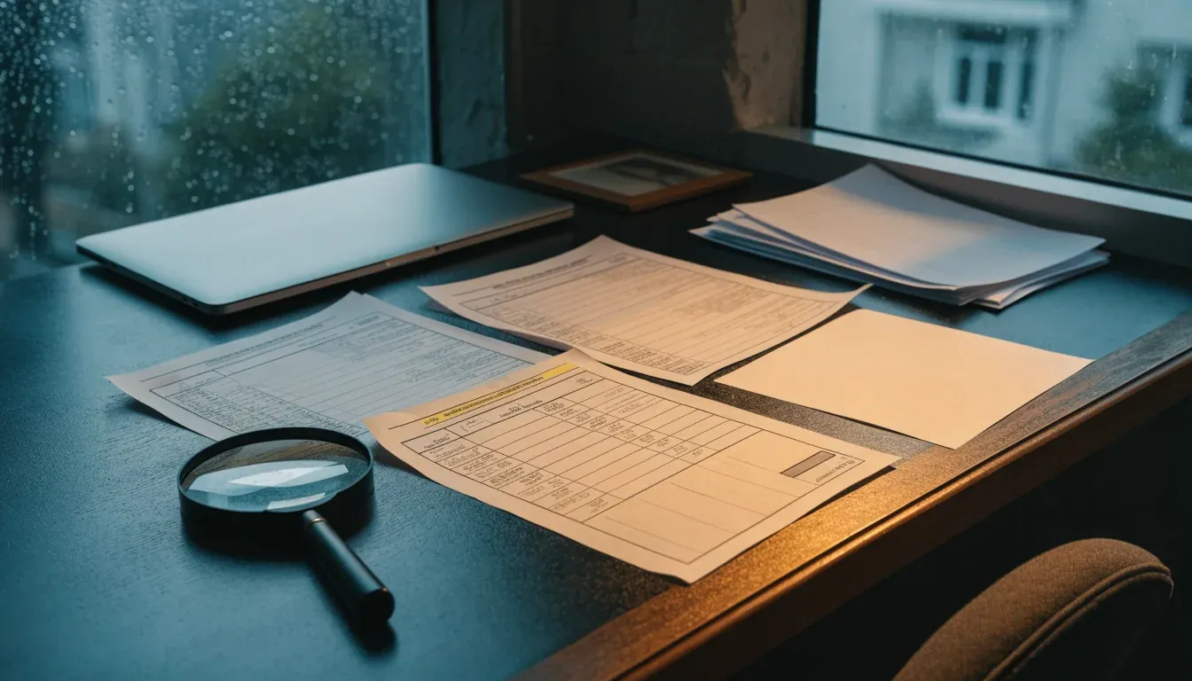 Independent reviewer examining casino documents at a quiet UK desk