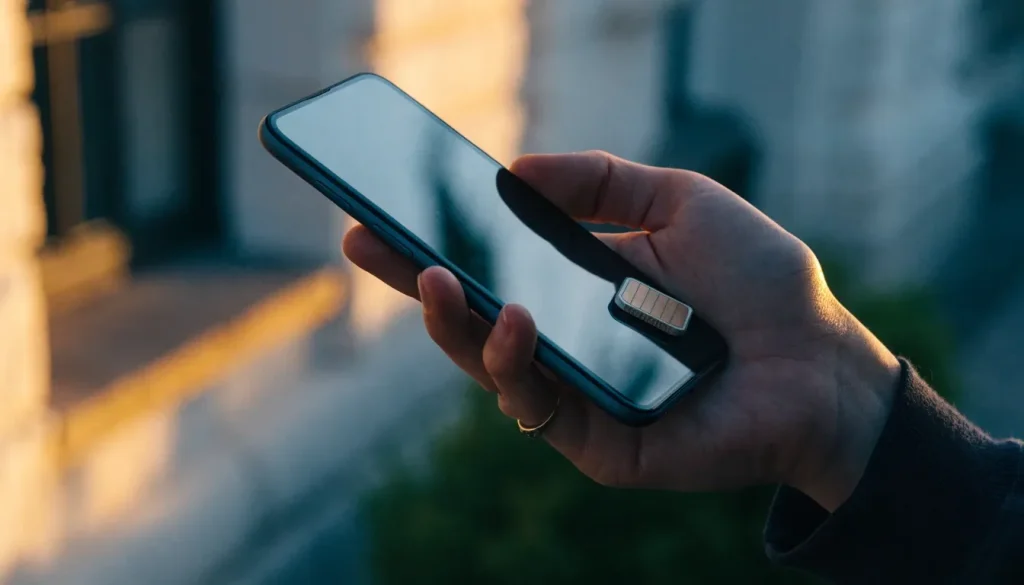 Smartphone with mobile credit payment in a UK setting
