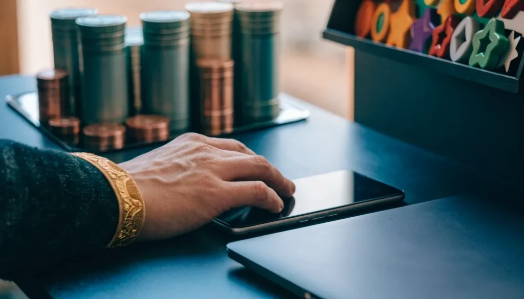 UK player checking an online casino on hidden mobile screen